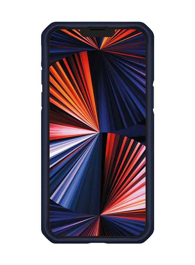 Itskins Hybrid Tek iPhone 13 Pro Max Case - Deep Blue And Transparent - Tashqila Itskins Hybrid Tek iPhone 13 Pro Max Case - Deep Blue And Transparent - Tashqila